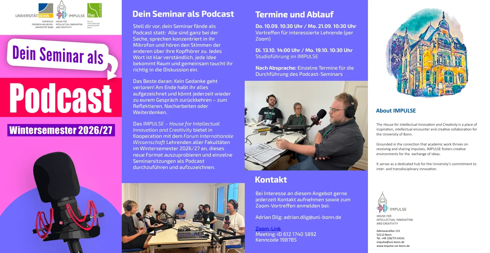 ab 10.09.2026: Dein Seminar als Podcast
