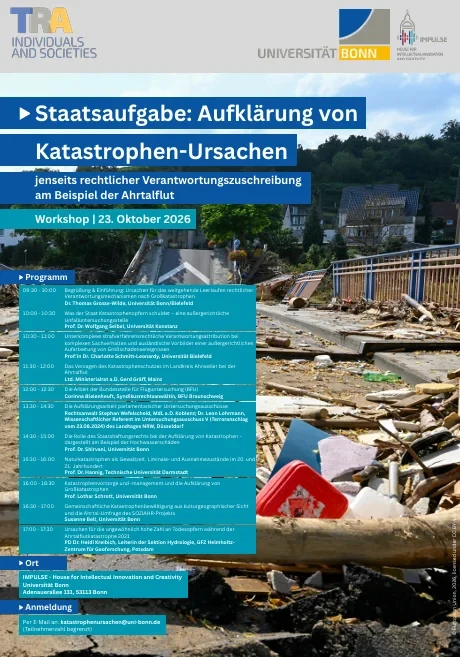 23.10.2026: Workshop Die Staatsaufgabe der Klärung von Katastrophen-Ursachen