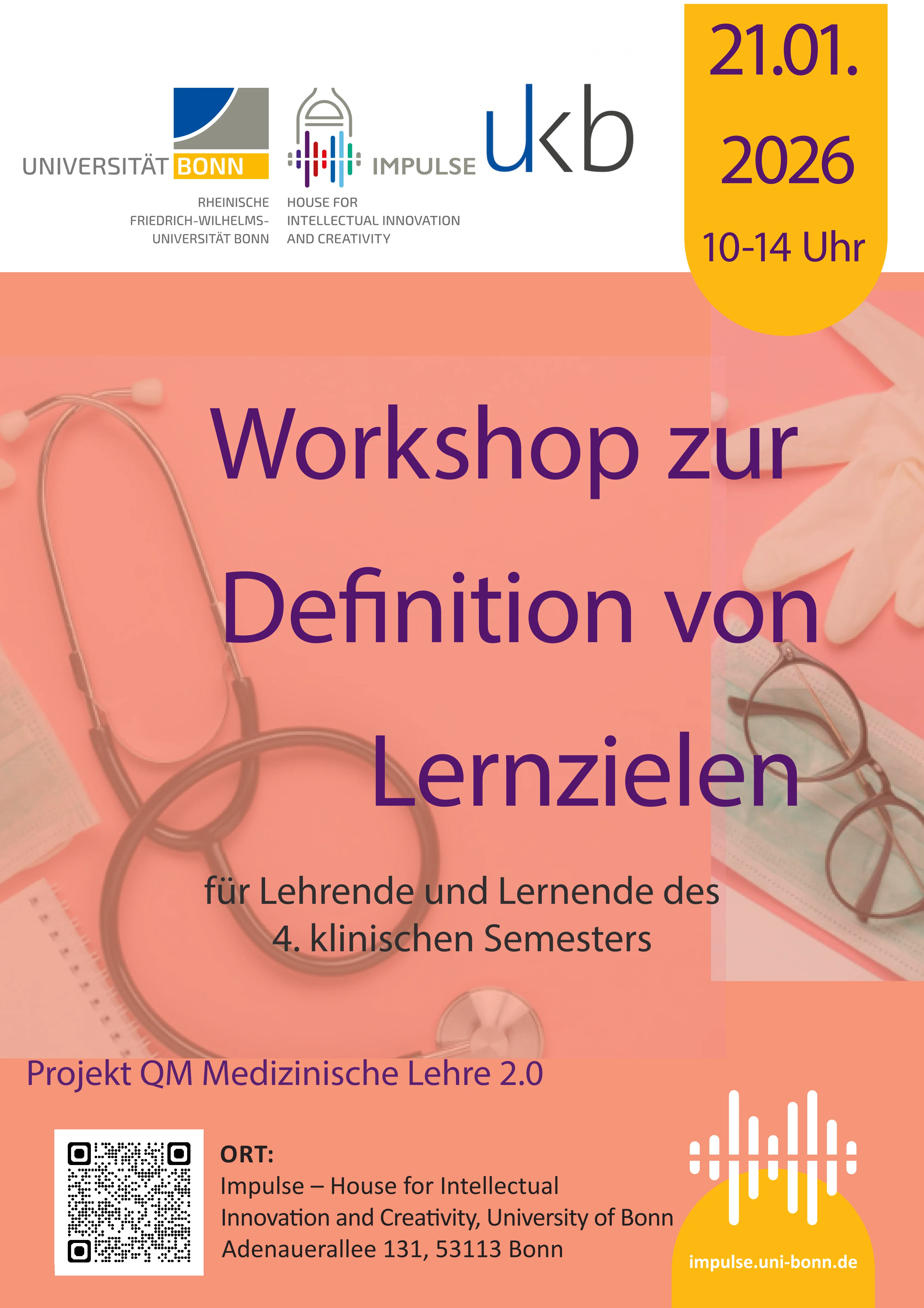 25.03.2026: Workshop zur Lernzielsetzung - Medizinische Lehre 2.0